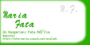 maria fata business card